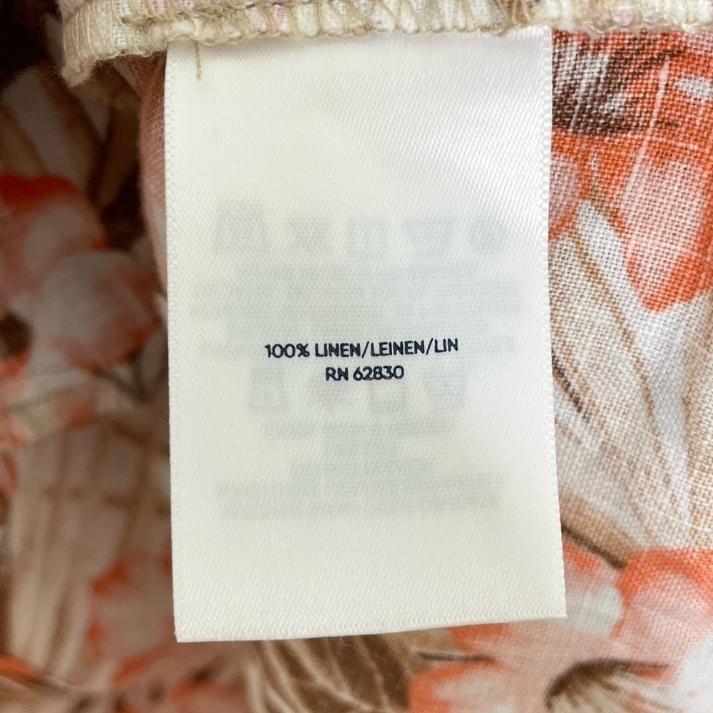 New Land's End Linen A-Line Palm and Floral Print Tunic Top Shirt New NWOT - Picture 12 of 14